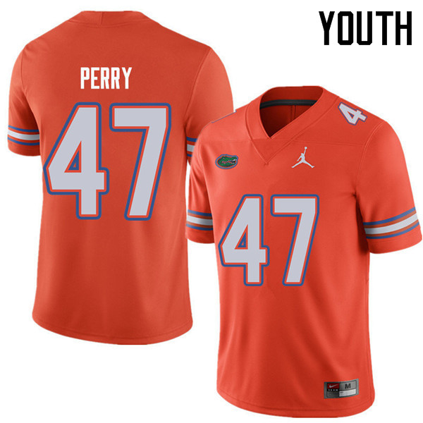 Jordan Brand Youth #47 Austin Perry Florida Gators College Football Jerseys Sale-Orange